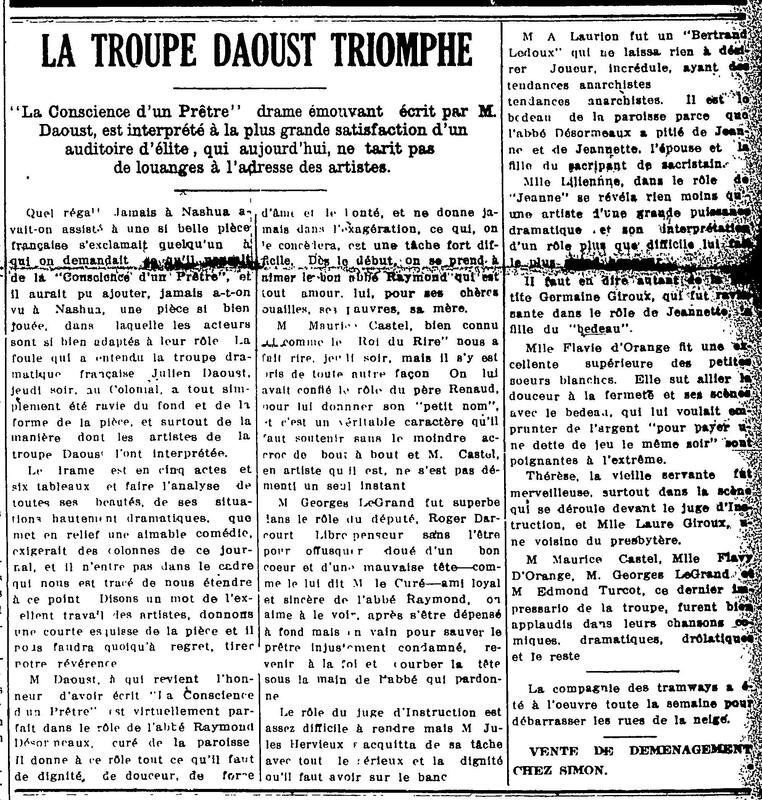 "LA TROUPE DAOUST TRIOMPHE"