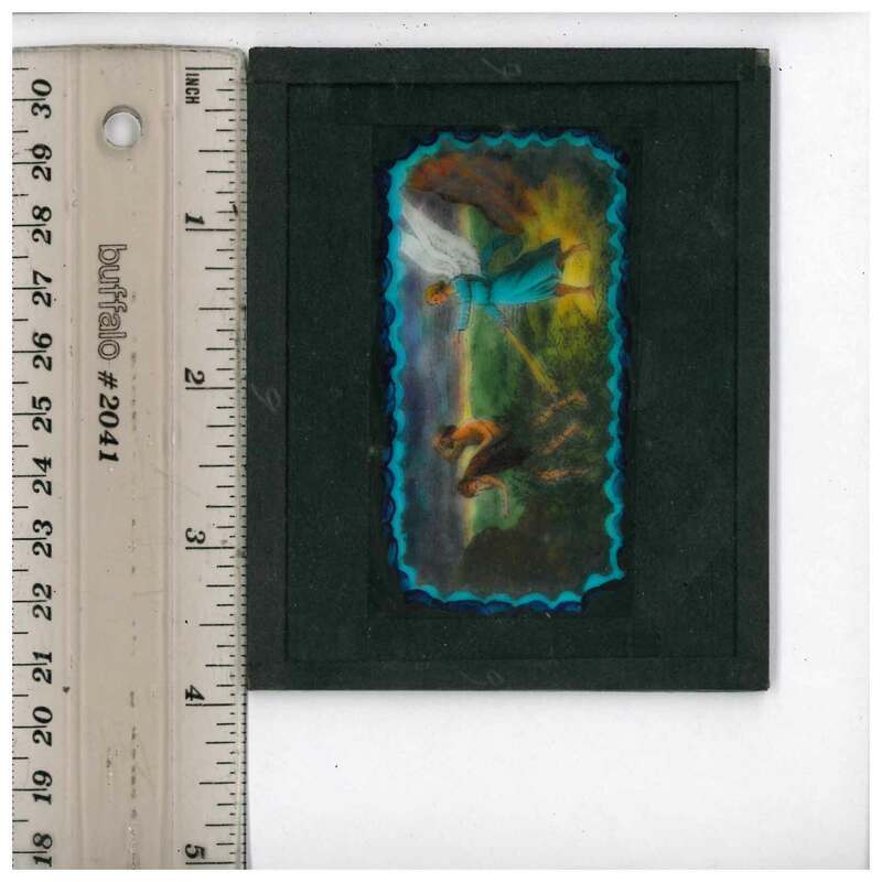 Plaque de lanterne magique employée pour la production de La création du monde