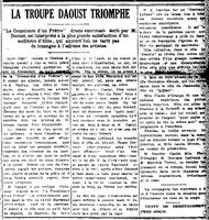 "LA TROUPE DAOUST TRIOMPHE"