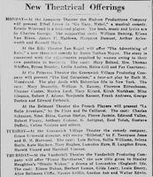 « La belle aventure » presented by the French Players at the Belmont Theater, May 7, 1922