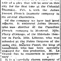 "CONSCIENCE OF A PRIEST", The Nashua Telegraph (Nashua, New Hampshire), 6 février 1917, p.8.
