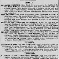 Monday at the Belmont Theater : « La belle aventure » by De Flers and De Caillavet presented by the French Players, May 7, 1922