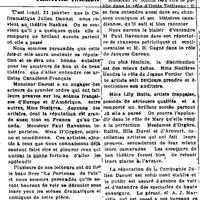 "JULIEN DAOUST AU THÉÂTRE NASHUA", L'Impartial (Nashua, New Hampshire), 12 janvier 1918, p.1