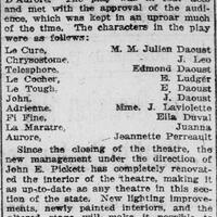 « Le martyre d'Aurore » : a french comedy in four acts seen by a crowded theater, November 11, 1921